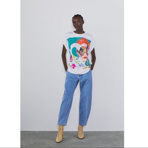 Zara Swan Front Print T-Shirt - Picture 3 of 8
